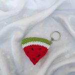 Crochet Watermelon keychain