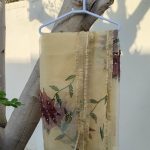 Golden hand-painted dupatta
