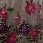 Light golden hand-painted dupatta