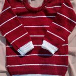 Red and white sweater