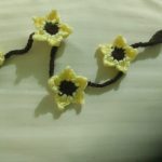Yellow crochet hair accessory