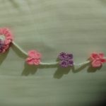 Pink crochet hair accessory