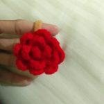 Red rose hair accessory