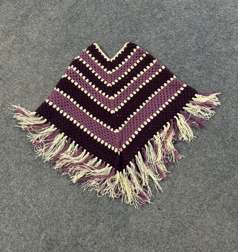 Purple crochet shrug
