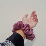 Purple scrunchie