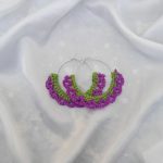 Purple crochet earrings