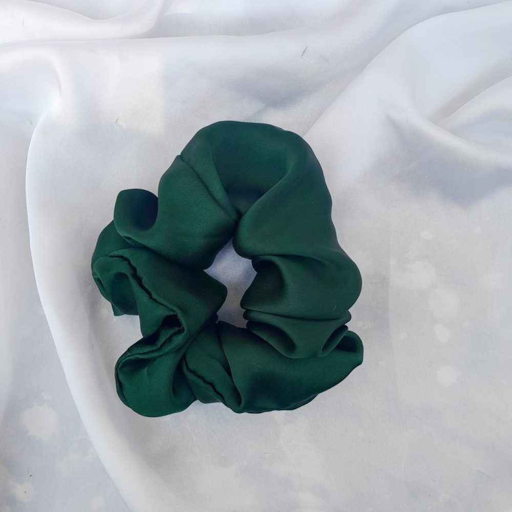 Dark green scrunchie